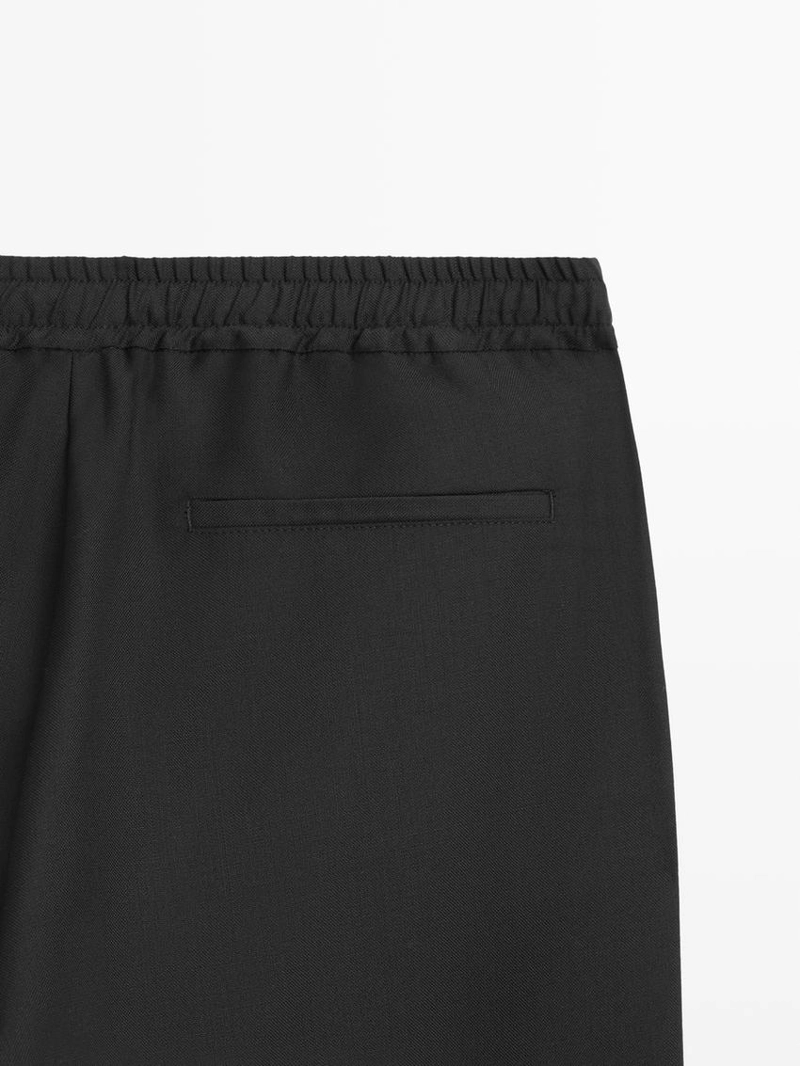 Брюки из шерсти свободного кроя