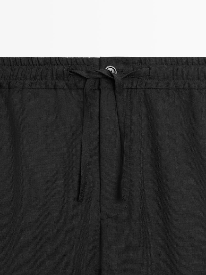 Брюки из шерсти свободного кроя