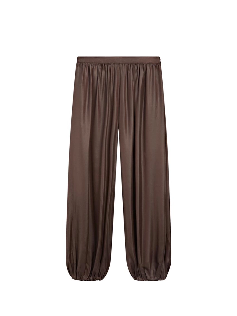 Брюки свободного кроя из атласа с эффектом воздушного шарика