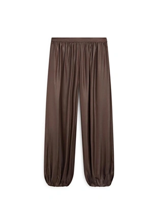 Купить Massimo Dutti Брюки свободного кроя из атласа с эффектом воздушного шарика