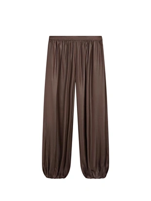 0-764|5004/304 - Massimo Dutti Брюки свободного кроя из атласа с эффектом воздушного шарика