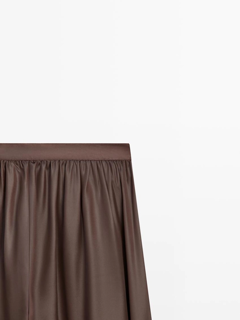 Брюки свободного кроя из атласа с эффектом воздушного шарика