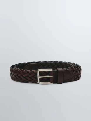Кожанный плетеный ремень- Заказать в России