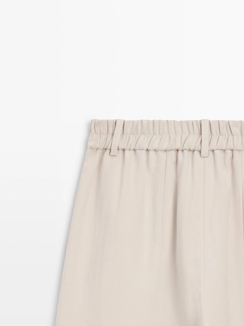 Широкие брюки с эластичным поясом