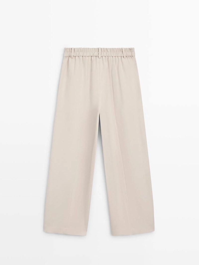 Широкие брюки с эластичным поясом