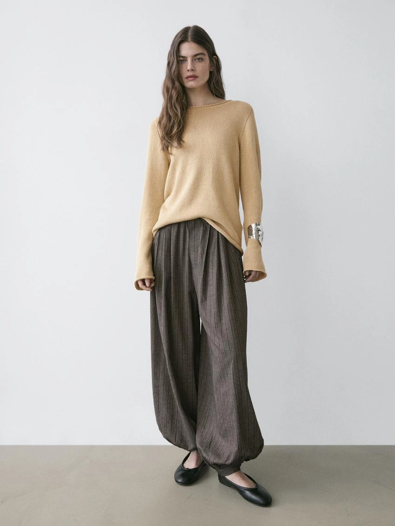 Полосатые шаровидные брюки