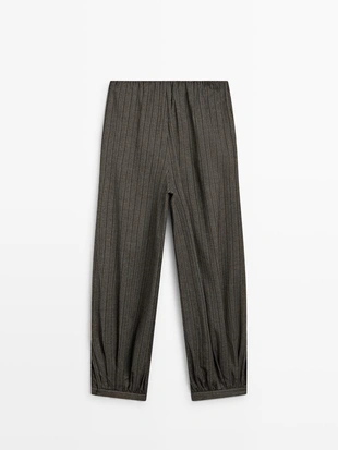 Полосатые шаровидные брюки- Заказать в России