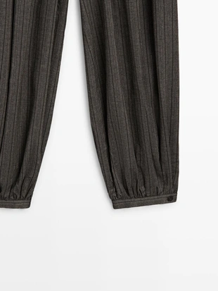 Полосатые шаровидные брюки- Заказать в России