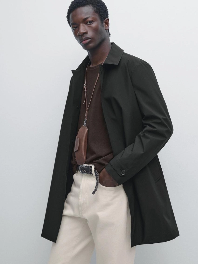 Футболка с коротким рукавом из льняно-хлопковой смеси