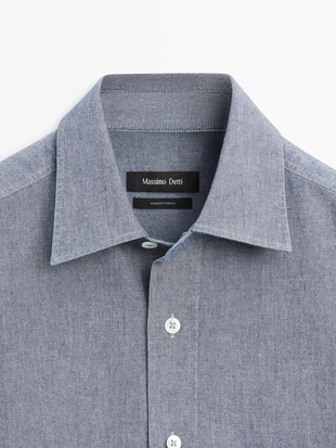 Рубашка REGULAR FIT джинсовая с карманами- Заказать в России