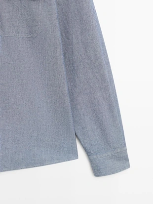 Рубашка REGULAR FIT джинсовая с карманами- Заказать в России