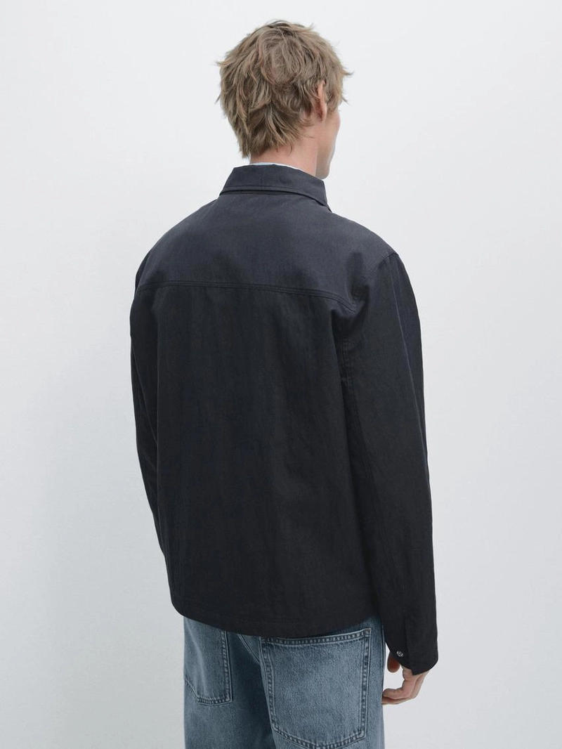 Куртка из хлопкового смесового материала с застежкой на застежка-перекидку