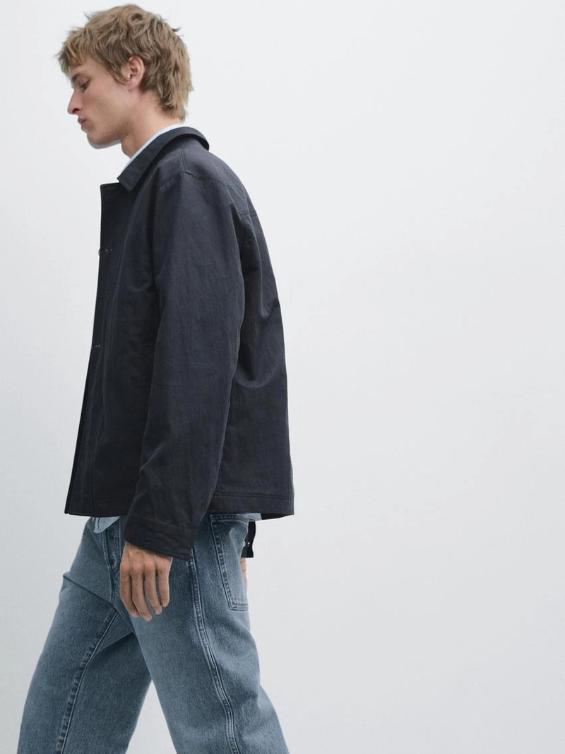 Куртка из хлопкового смесового материала с застежкой на застежка-перекидку