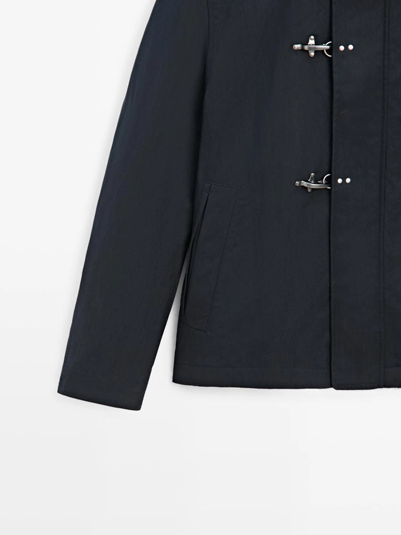 Куртка из хлопкового смесового материала с застежкой на застежка-перекидку