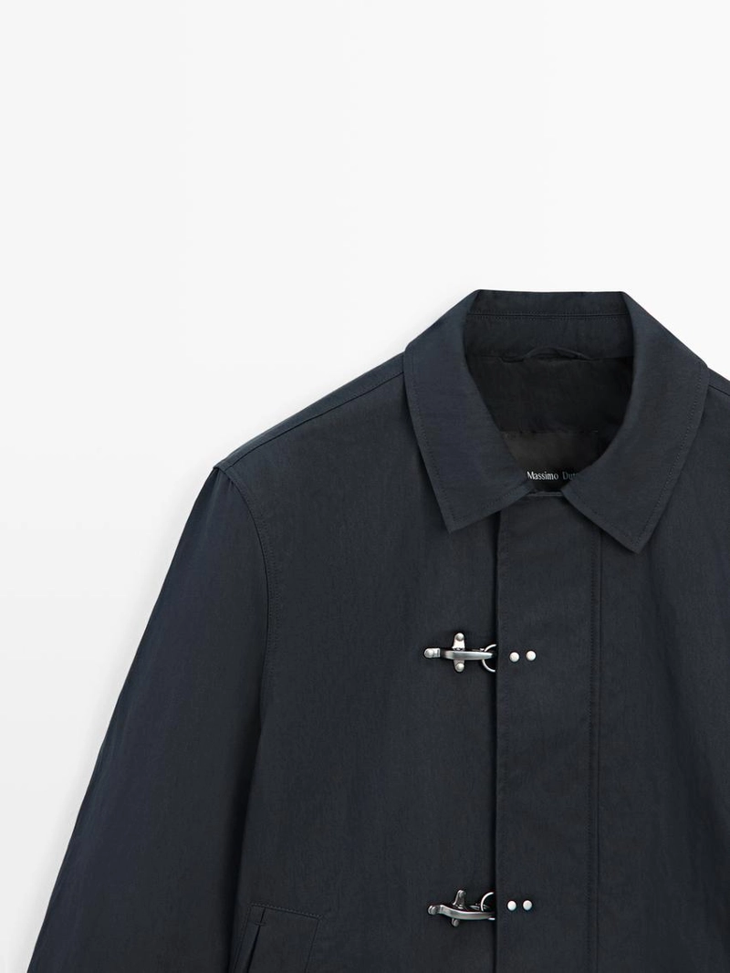 Куртка из хлопкового смесового материала с застежкой на застежка-перекидку