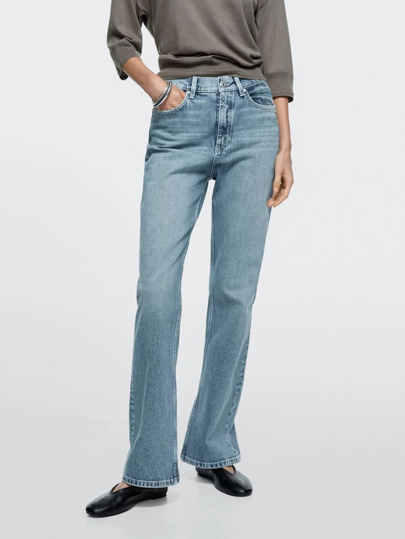 Джинсы с высокой посадкой boot-cut