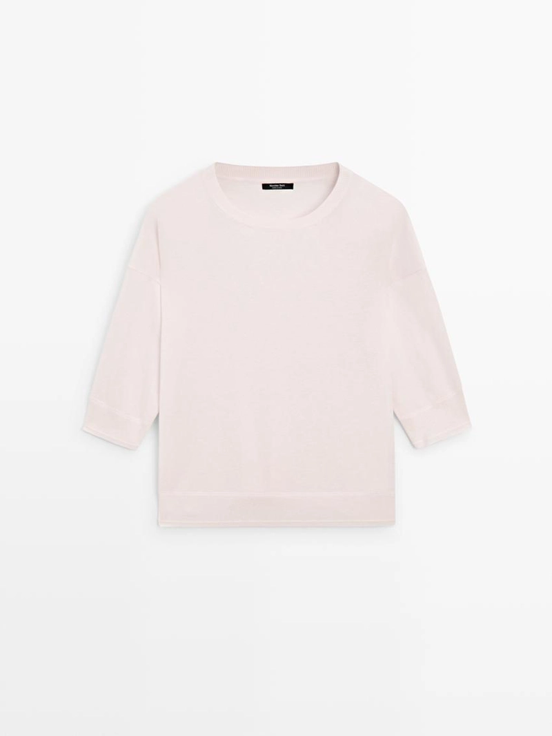 Вязаный свитер из хлопкового смесового волокна