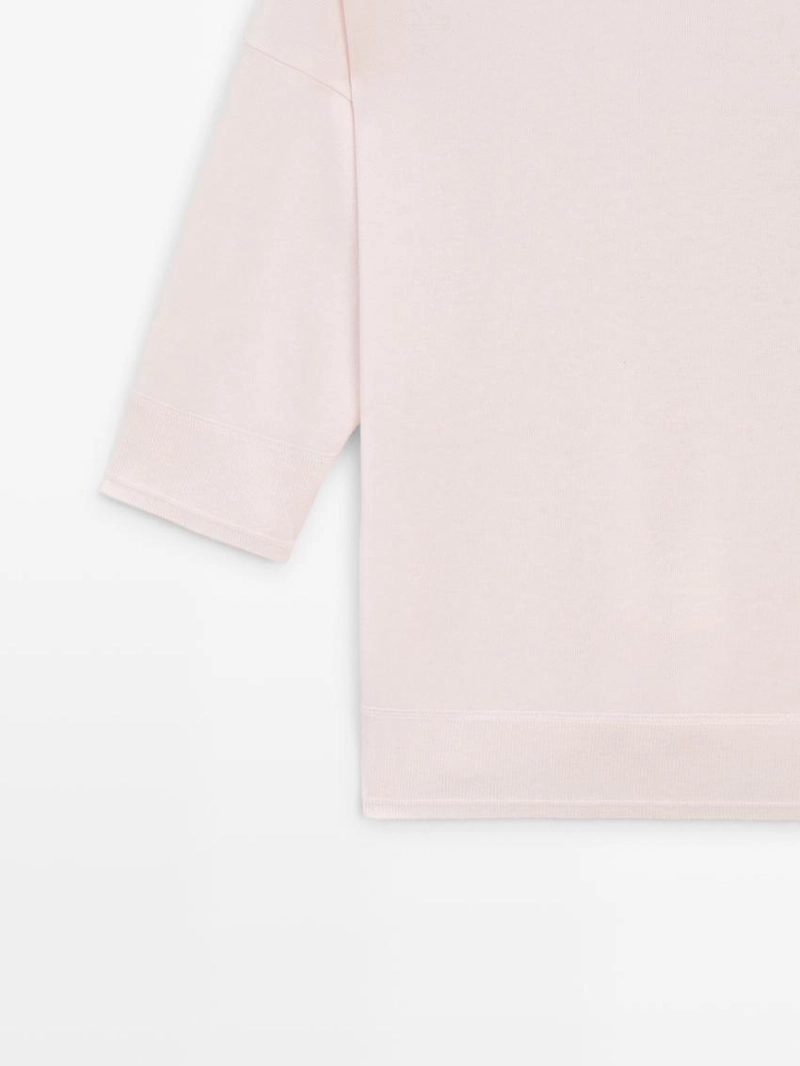 Вязаный свитер из хлопкового смесового волокна