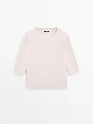 Купить Massimo Dutti Вязаный свитер из хлопкового смесового волокна