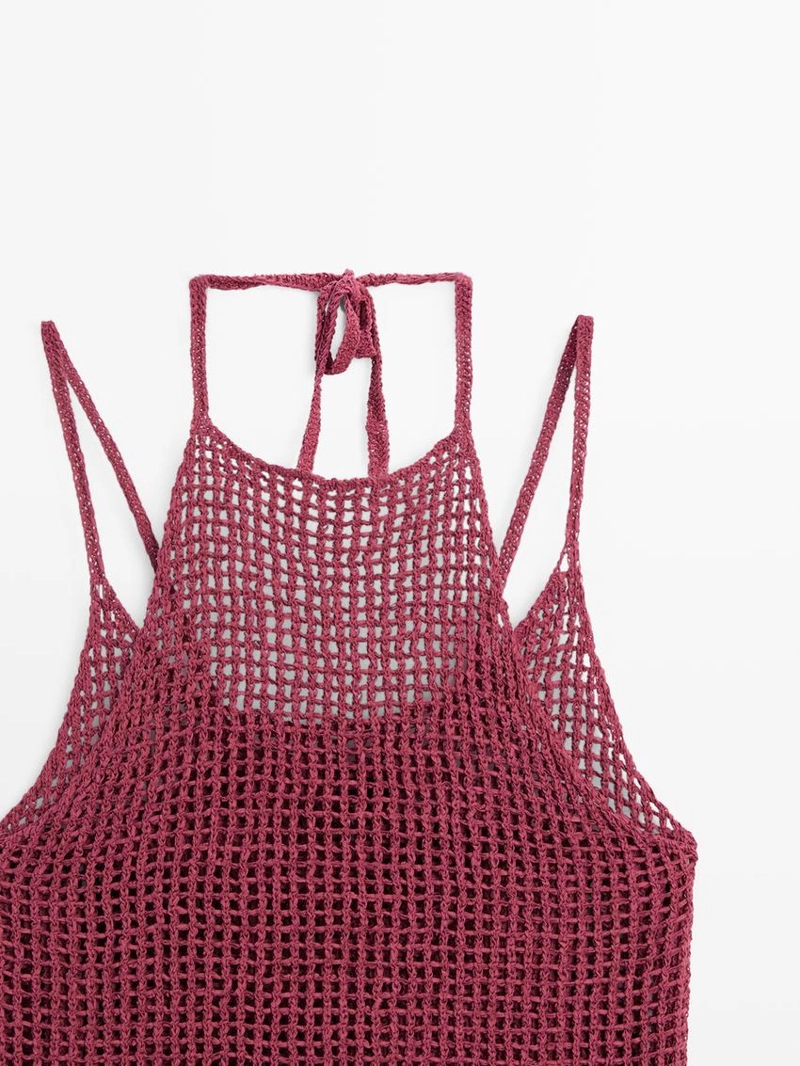 Топ с вязаным узором