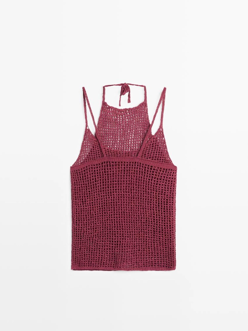 Топ с вязаным узором