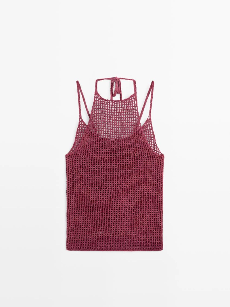 Топ с вязаным узором