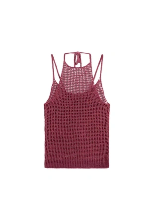 Топ с вязаным узором- Заказать в России