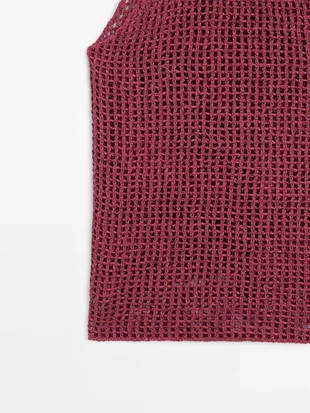 Топ с вязаным узором- Заказать в России