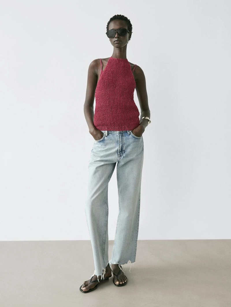 Топ с вязаным узором