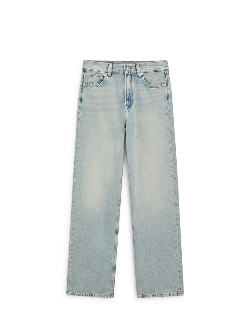 Джинсы прямого кроя с высокой посадкой