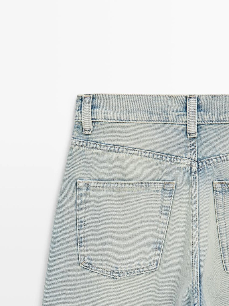 Джинсы прямого кроя с высокой посадкой