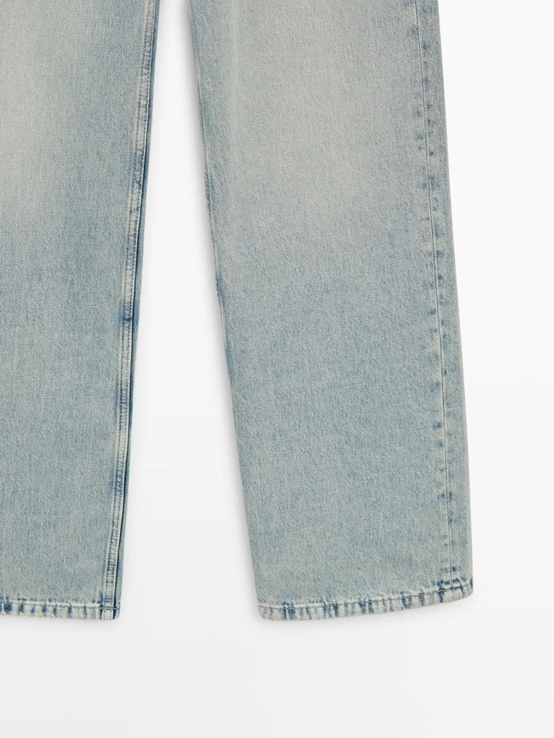 Джинсы прямого кроя с высокой посадкой