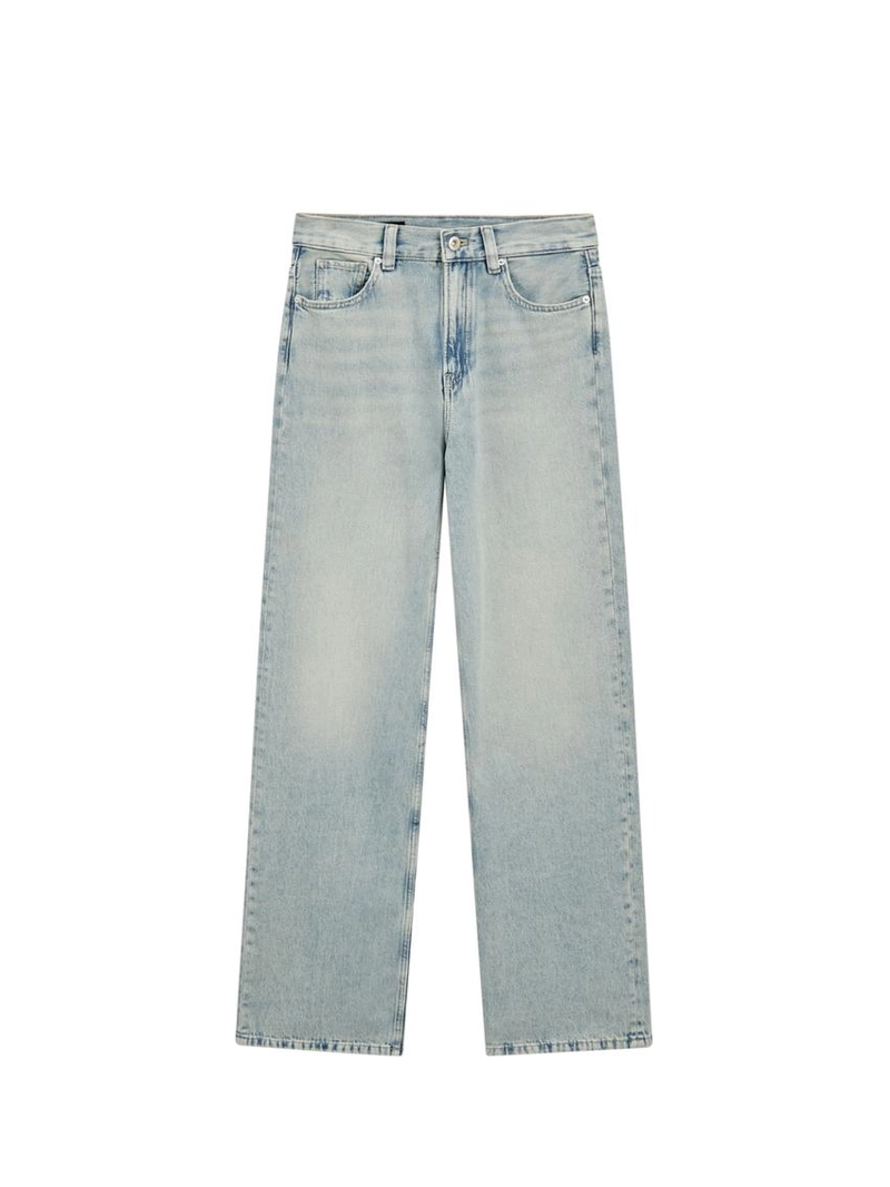 Джинсы прямого кроя с высокой посадкой