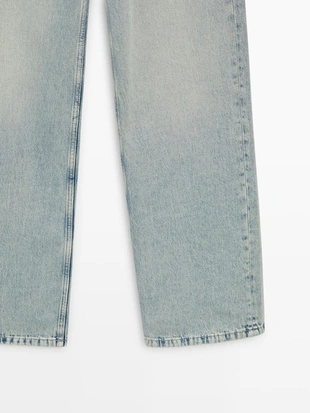 Джинсы прямого кроя с высокой посадкой- Заказать в России