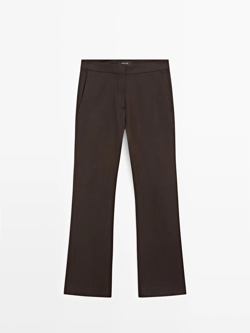 Льняные брюки с быстрым расширением