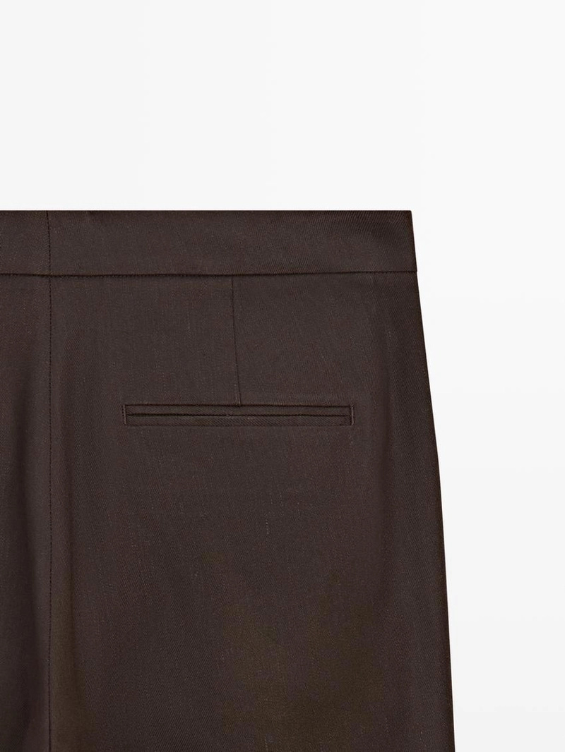 Льняные брюки с быстрым расширением