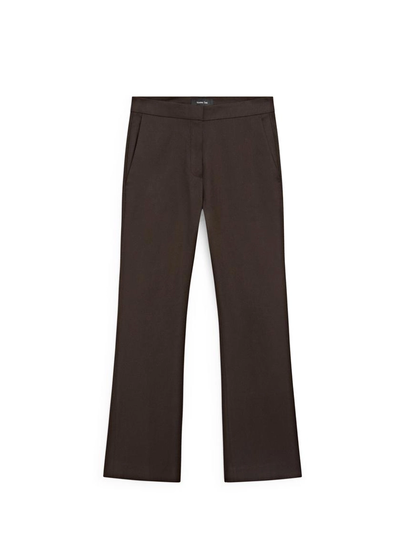 Льняные брюки с быстрым расширением