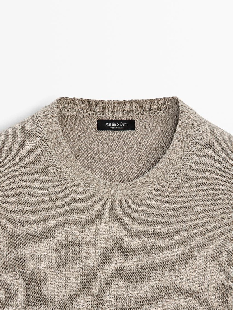 Джемпер из мулине хлопка и льна