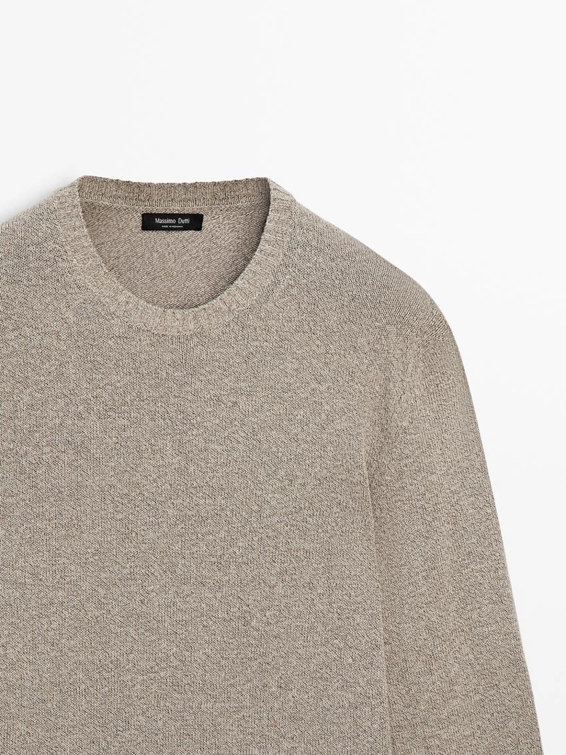 Джемпер из мулине хлопка и льна