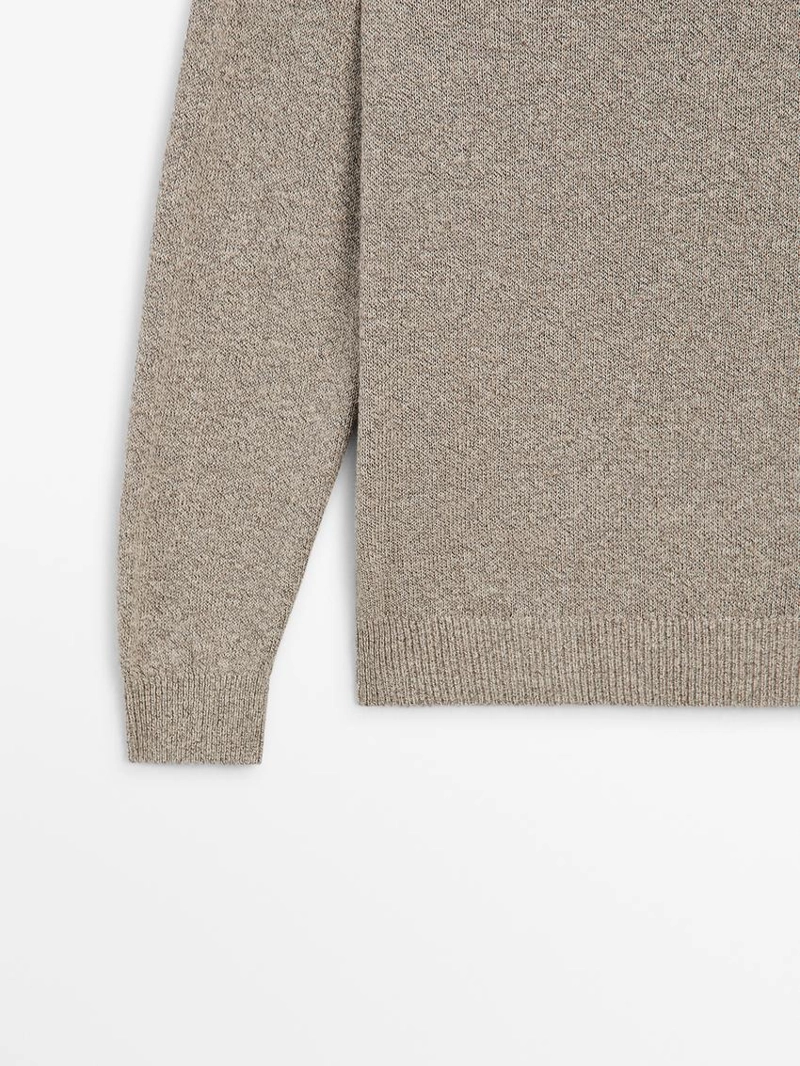 Джемпер из мулине хлопка и льна