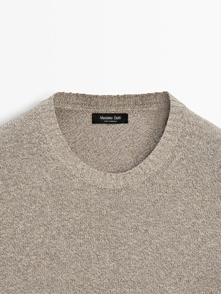 Купить Massimo Dutti Джемпер из мулине хлопка и льна