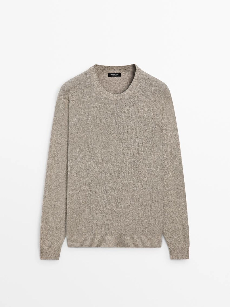 Джемпер из мулине хлопка и льна