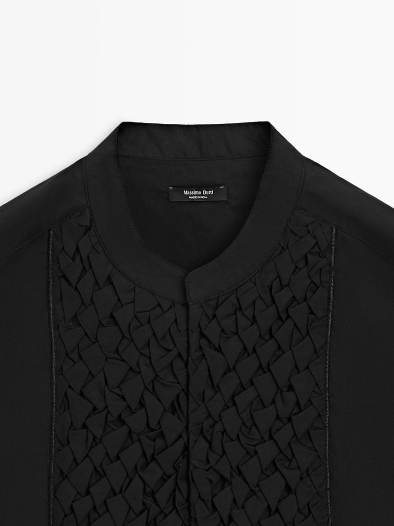 Хлопковый жилет с деталями на груди