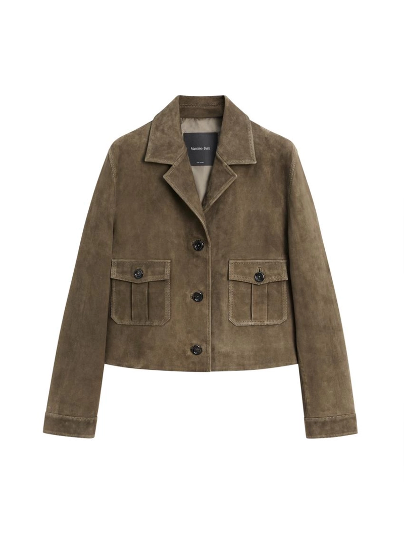 Короткая куртка из замши