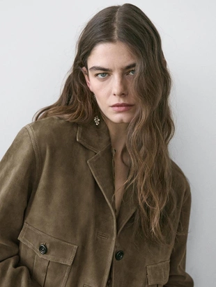 Короткая куртка из замши- Заказать в России