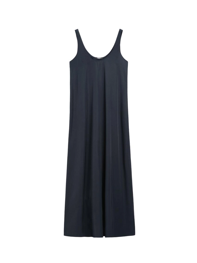 Платье с линией полоски и бретельками