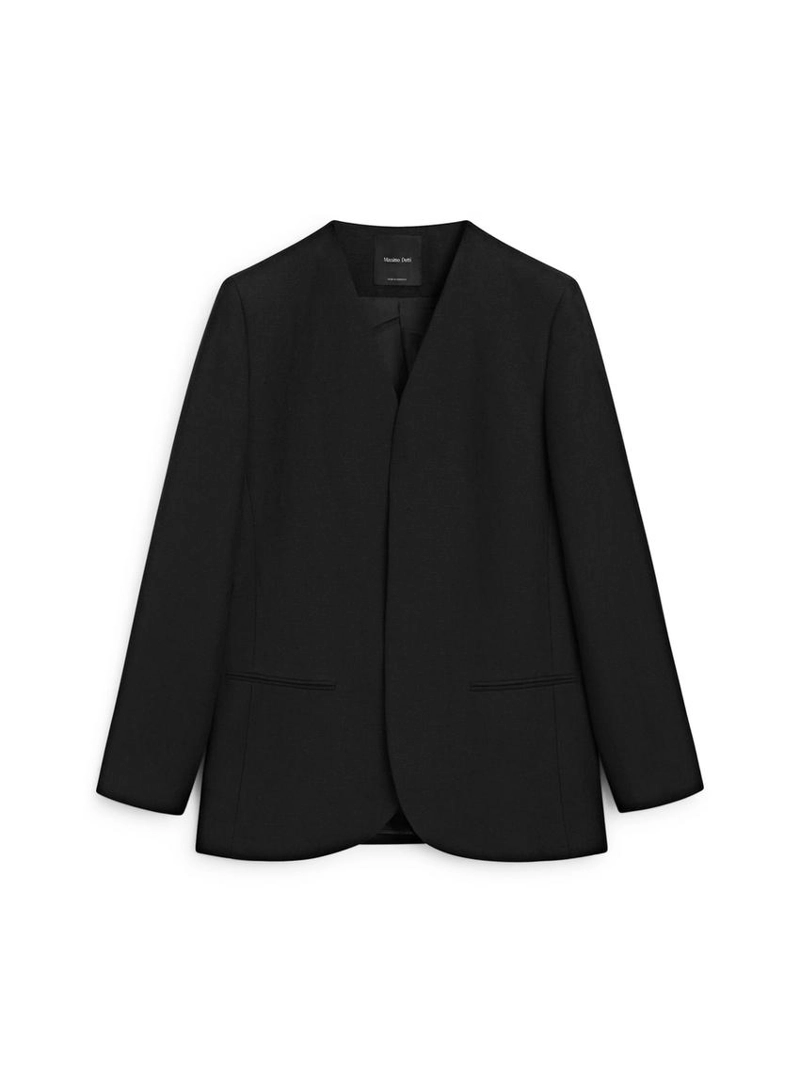 Льняной безворсовый блейзер