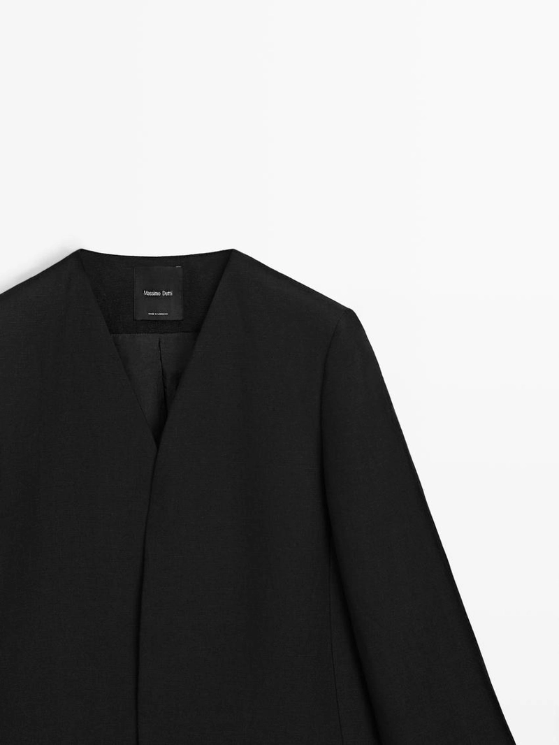 Льняной безворсовый блейзер