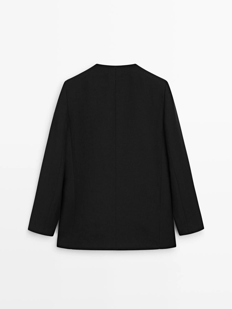 Льняной безворсовый блейзер