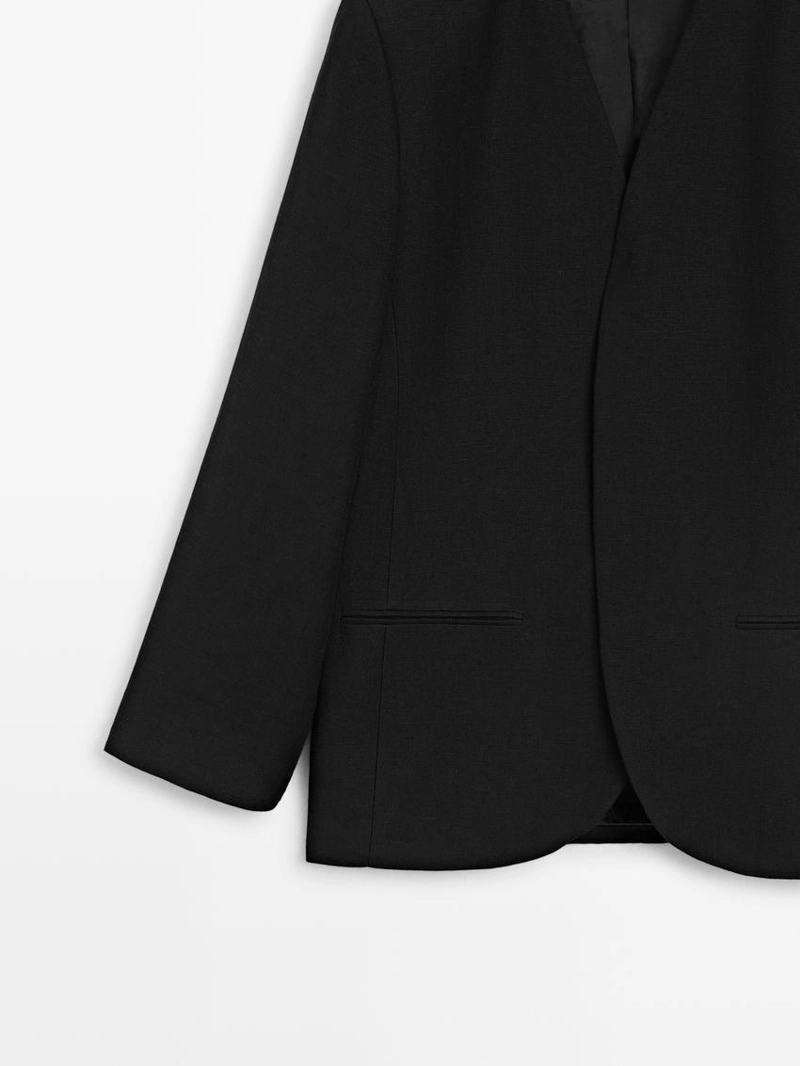 Льняной безворсовый блейзер